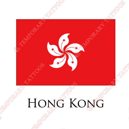 Hong Kong flag Customize Temporary Tattoos Stickers NO.1891